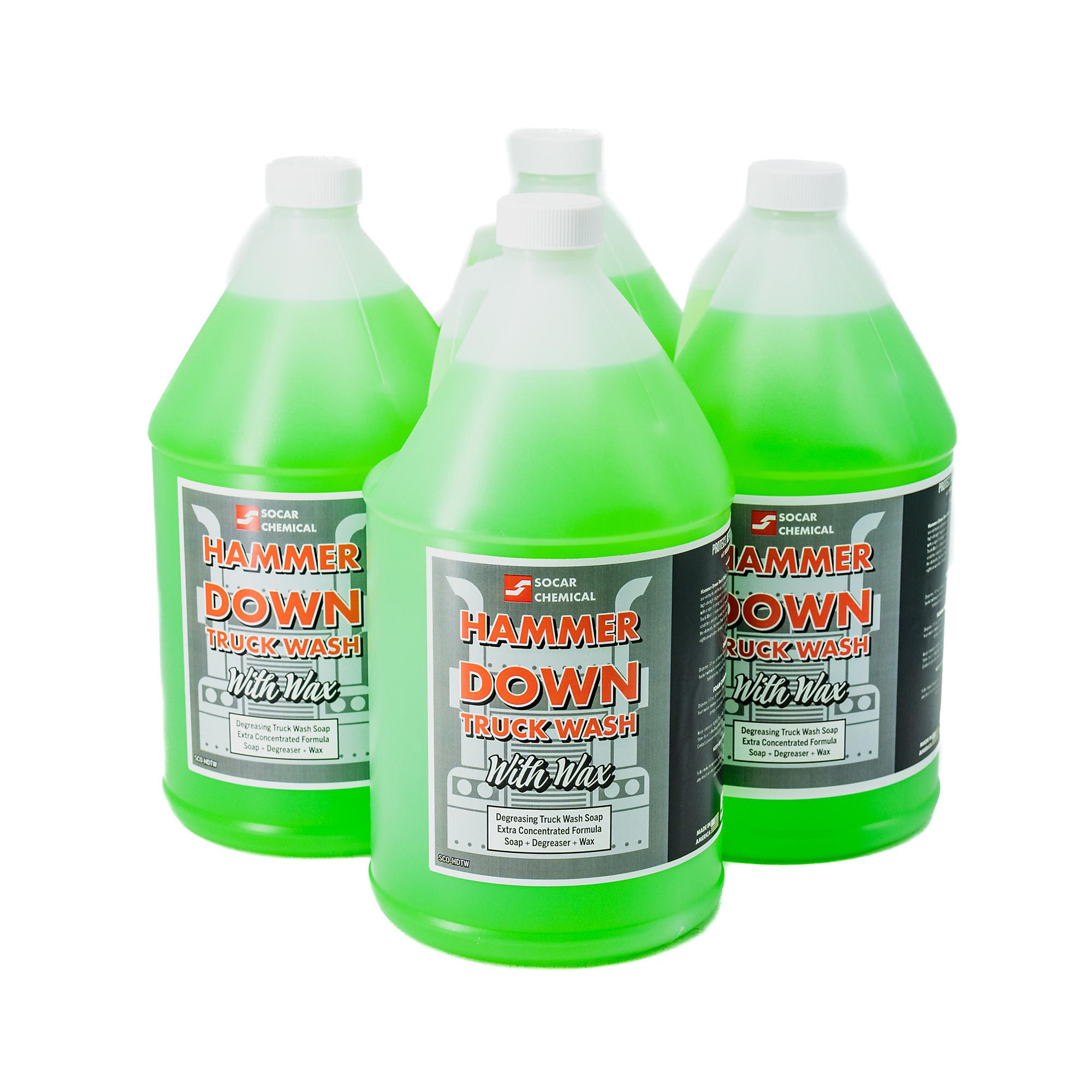 SOCAR Hammer Down Truck Wash with Wax - 4 Gal., Concentrated Cleaner, Degreaser, Carnauba Wax, Model# SCO-HDTW-4